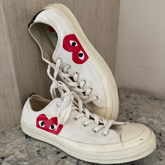 Converse Converse x Comme Des Garcons PLAY All Star Chuck '70 Ox - White 10W/8M - Picture 3 of 5